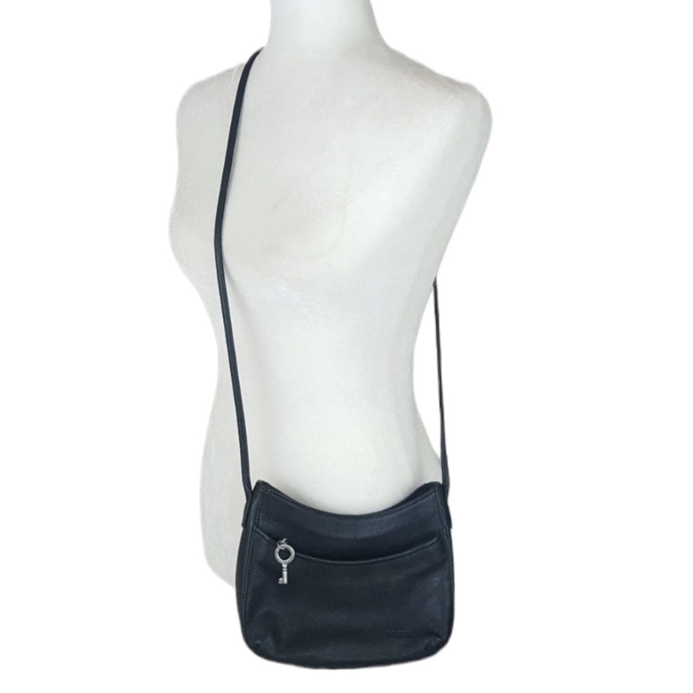 Fossil - Black Leather‎ Crossbody Bag